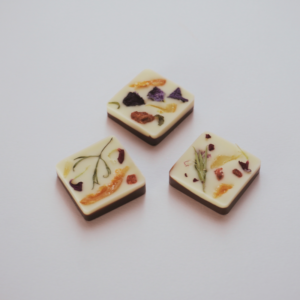 エディブルフラワーアートチョコレート【ホワイト&ダーク】(3個セット)